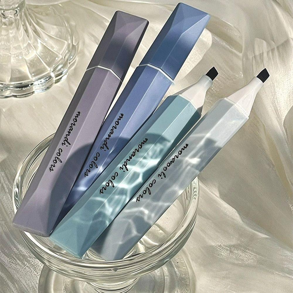 4pcs/Set Kawaii Fluorescent  Marker Pen Macaron Color Graffiti Handwriting Pen  School