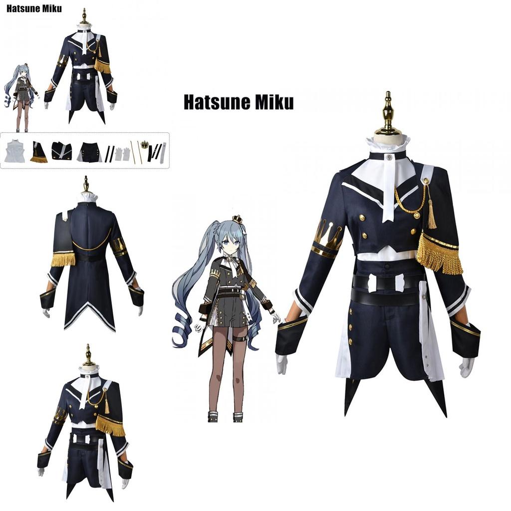 Hatsune Miku Military Costume Suit Halloween Cosplay Party Dress