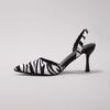 Fashion Zebra Print 2025 Autumn High Heels Women Party Shoes Pointed Back Strap Shallow Elegant Retro Style Brand Ladies Dress Pumps