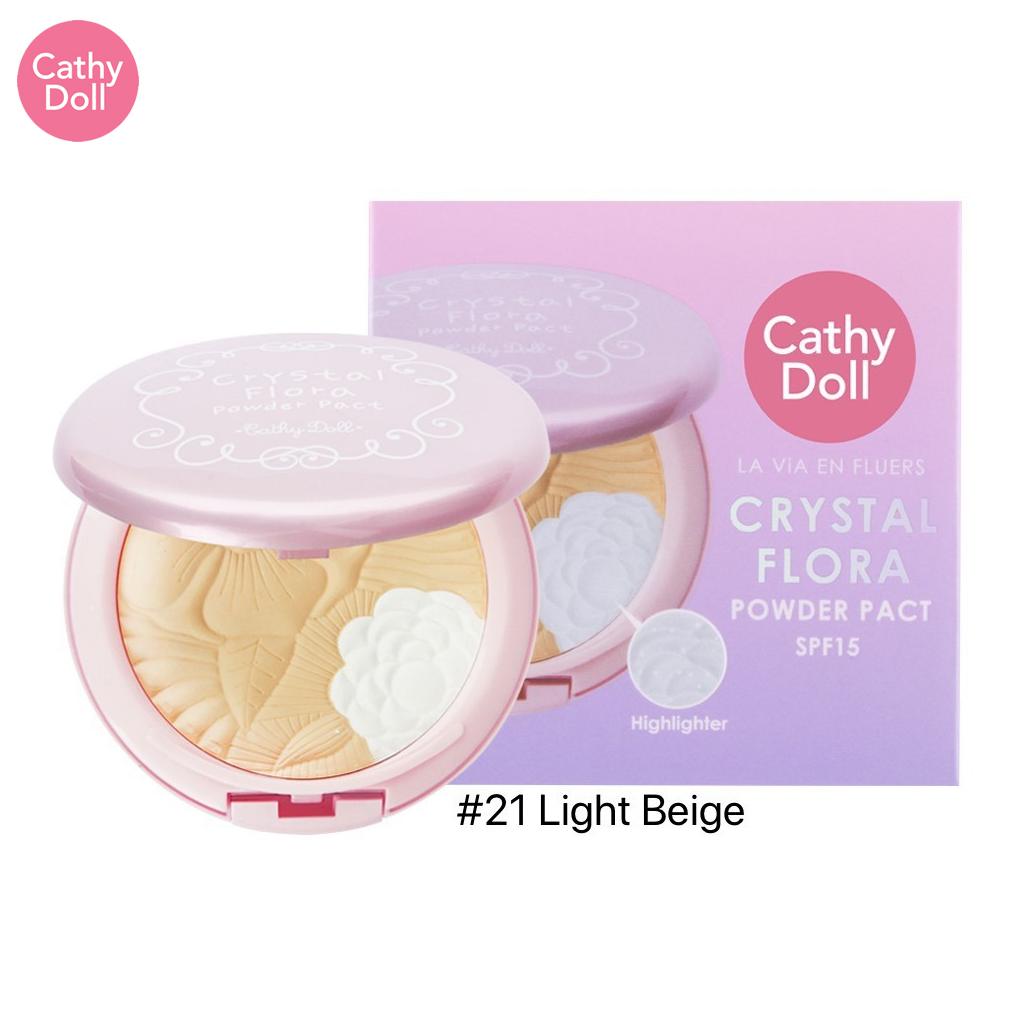 

Cathy Doll La Vie En Fleurs Crystal Flora Powder Pact SPF15 11г - Тайская косметика 21 Liight Beige