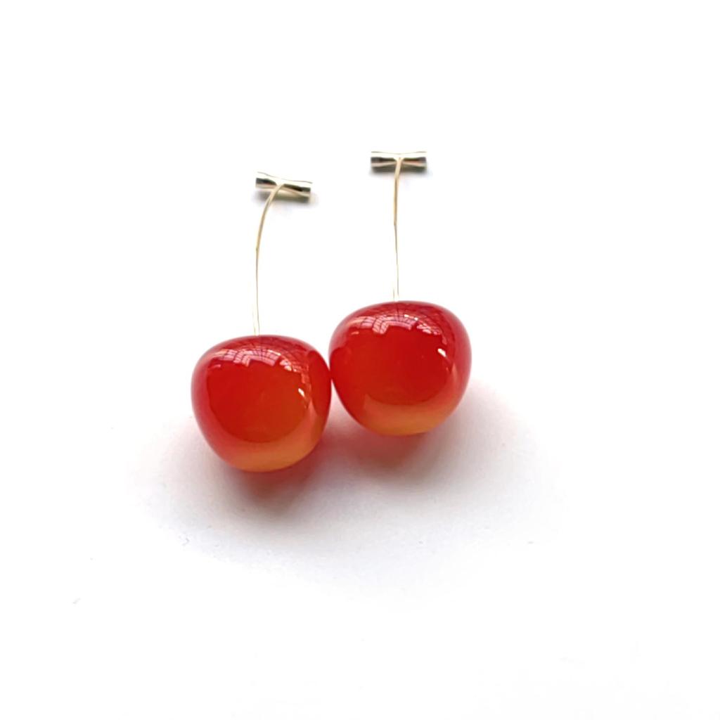 Cherry Fruit Earrings - 2024 Trendy Fresh Studs
