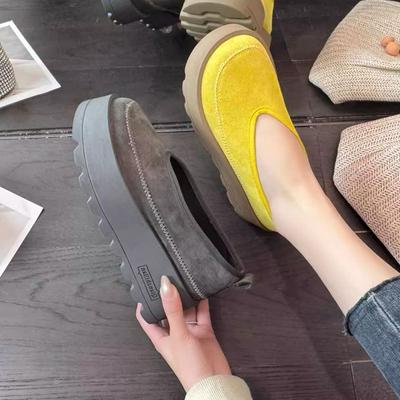 Fashion Temperament Increases with One Pedal, Love Single Shoes 2025 New Popular Super Fire Versatile Thick-soled Muffin Shoes Women
