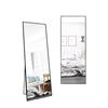 Exquisite Glass Full-Length Floor-Standing Mirror with Hidden Bracket, Wall-Mountable Aluminum Alloy Dressing Mirror