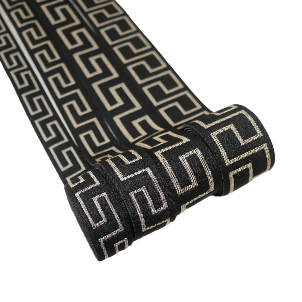 Gold Thread Jacquard Elastic Waistband for Pants & Skirts