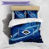 Set Lenzuola Stampato Calcio Hamburger SV 3 Pezzi, Comodo Set Copripiumino per Camera da Letto Amico della Pelle