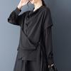 Long Sleeve Oversized Black Shirts & Blouses for Blouse Casual Loose Spring Autumn Tops Women Button Up Shirt