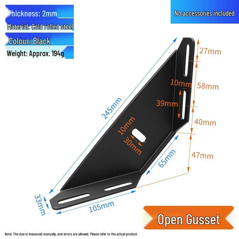 Thickened Large Triangle Soft Bed Corner Bracket - Right Angle Fixed Iron Frame Support