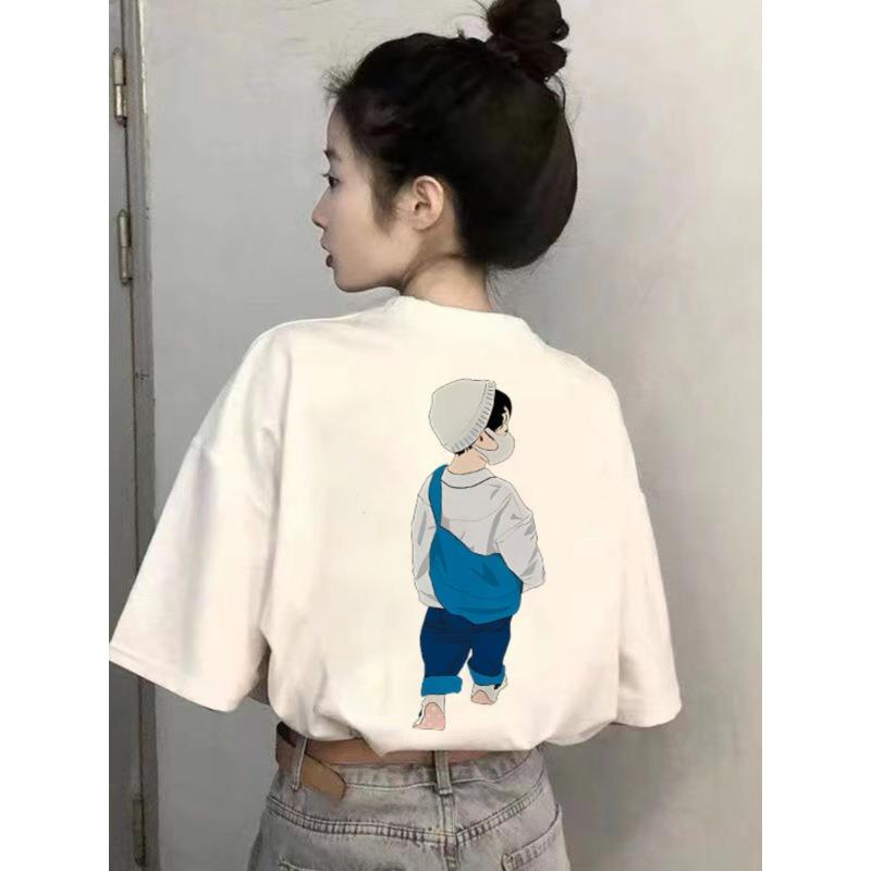 Summer Kids Adult Fashion Print Short Sleeve T-Shirt Casual O-Neck Oversized Women's Tees Top Girl Clothing