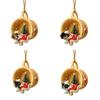 Charming Cartoon Acrylic Flat Pet Dog Christmas Decorative Gift For Car And Home