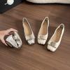 Weiwei girl 1516-20 French temperament silver flat-soled single shoes women's one-pedal light-mouth soft-soled ballet shoes