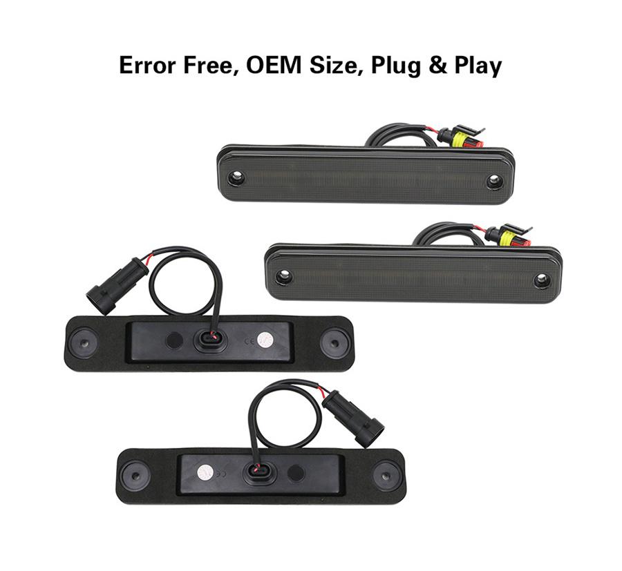 For 2003-2009 Hummer H2 Front & Rear LED Side Marker Signal Light Kit Smoke Lens
