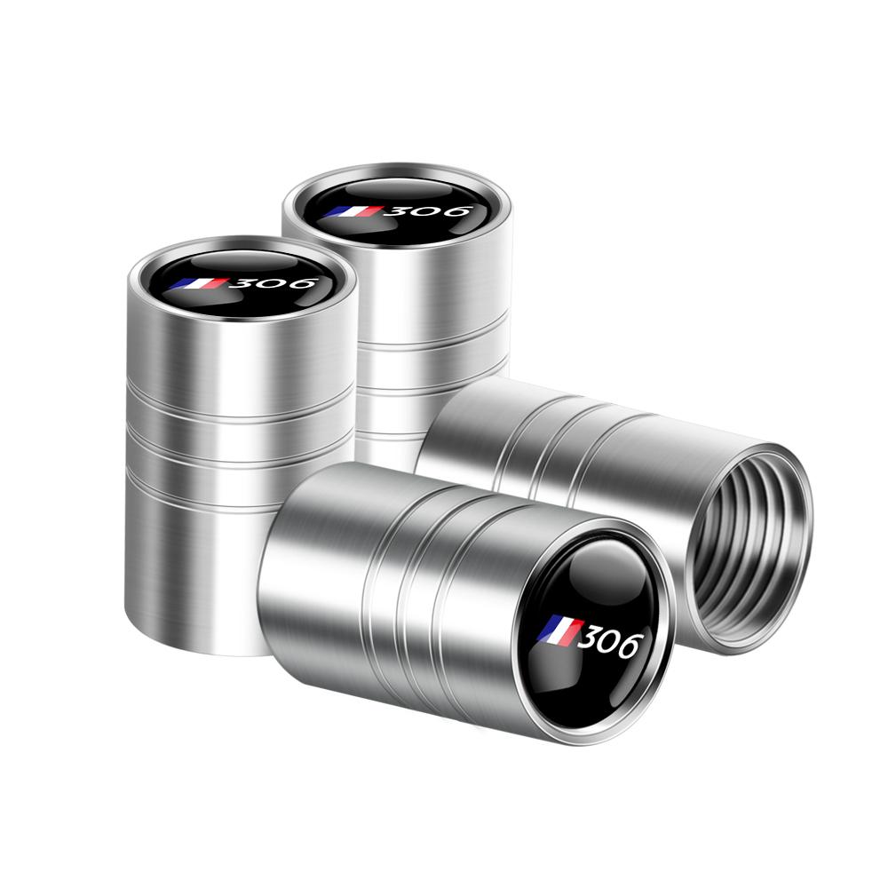 4pcs/set Metal Car Tire Valve Stems Caps Tire Wheel Stem Air Valve Caps For Peugeot Lion 206 307 308 3008 208 Auto Accessories
