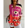 Women's Casual 3D Digital Print Long-Sleeve Shirt