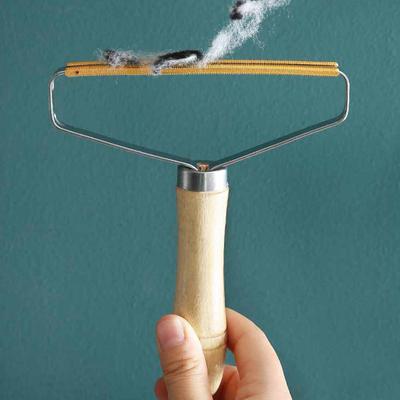 Rasierer mit Holzgriff verletzt Kleidung nicht, Wollmantel-Handrasierer, doppelseitiger Rasierer aus Edelstahl