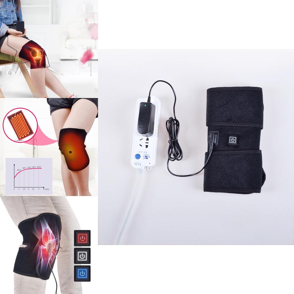 Electric Knee Arthritis Thermal Therapy Pad With Adjustable Wrap And Long Power Cord For Pain Relief And Injury Recovery