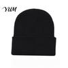 Outdoor Sports Winter Hat Unisex Solid Color Knit Beanies, Classic Slouchy Skull Cap for Winter, Knitted Casual Warm Headwear Men Women, Soft Thermal