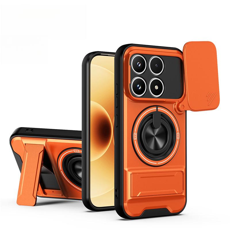 For Xiaomi Poco F8 Ultra X8 Pro Max F8 Pro 17 Pro A7 Pro Case Slide Camera Cover Lens Protector with 360 Rotating Ring Kickstand Shockproof Phone