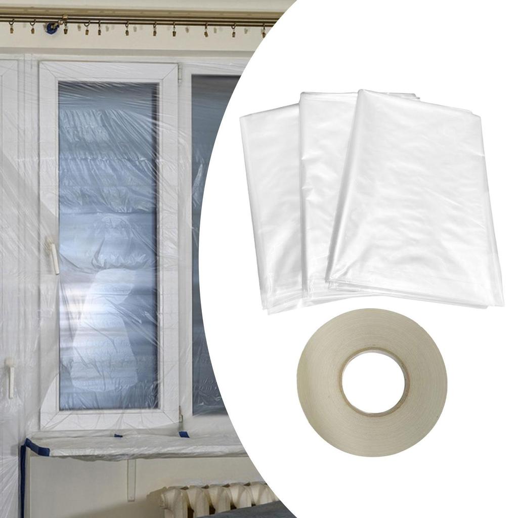 Window Insulation Kit PP Material Strong Adhesive Thermal Film for Attic Bedroom Energy Efficient