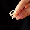 Sterling Geometric Moon Star Crescent Zircon Ring Women Adjustable Open Band Fashion Minimalist Jewelry