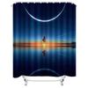 Dreamlike Planet Shower Curtain - Creative Space Scene With Guitarist And Celestial Bodies Suitable For Wet And Dry Separation