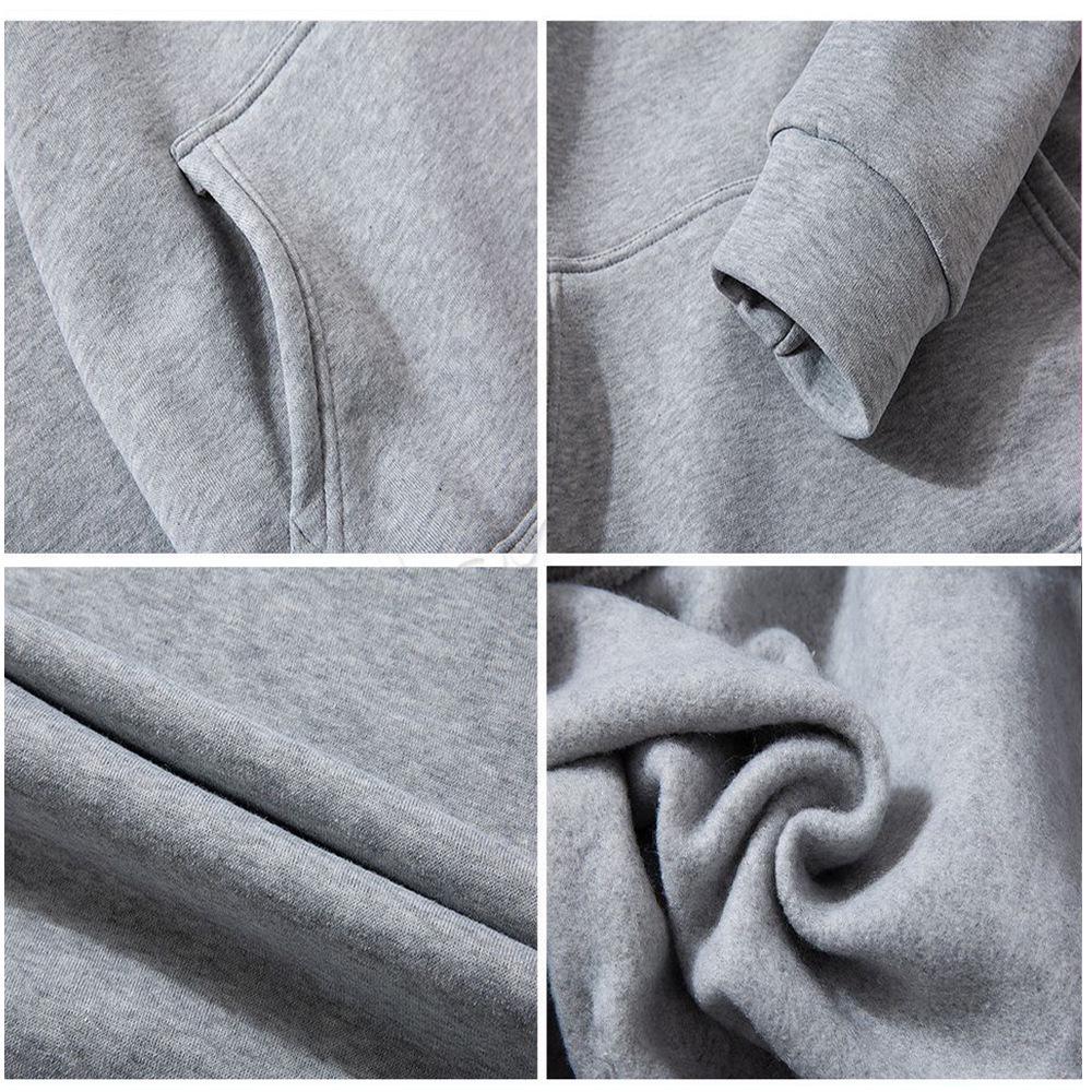 Jachetă Hanorac Unisex Lână Căptușeală Umeri Căzuți - Culoare Solidă Stil Trendy În Stoc