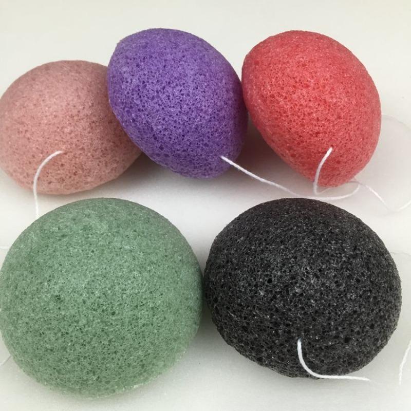 7Pcs Natural Konjac Facial Cleansing Sponge Soft Face Wash Puff Natural Fiber Exfoliator for Daily Facial Skin Cleansing