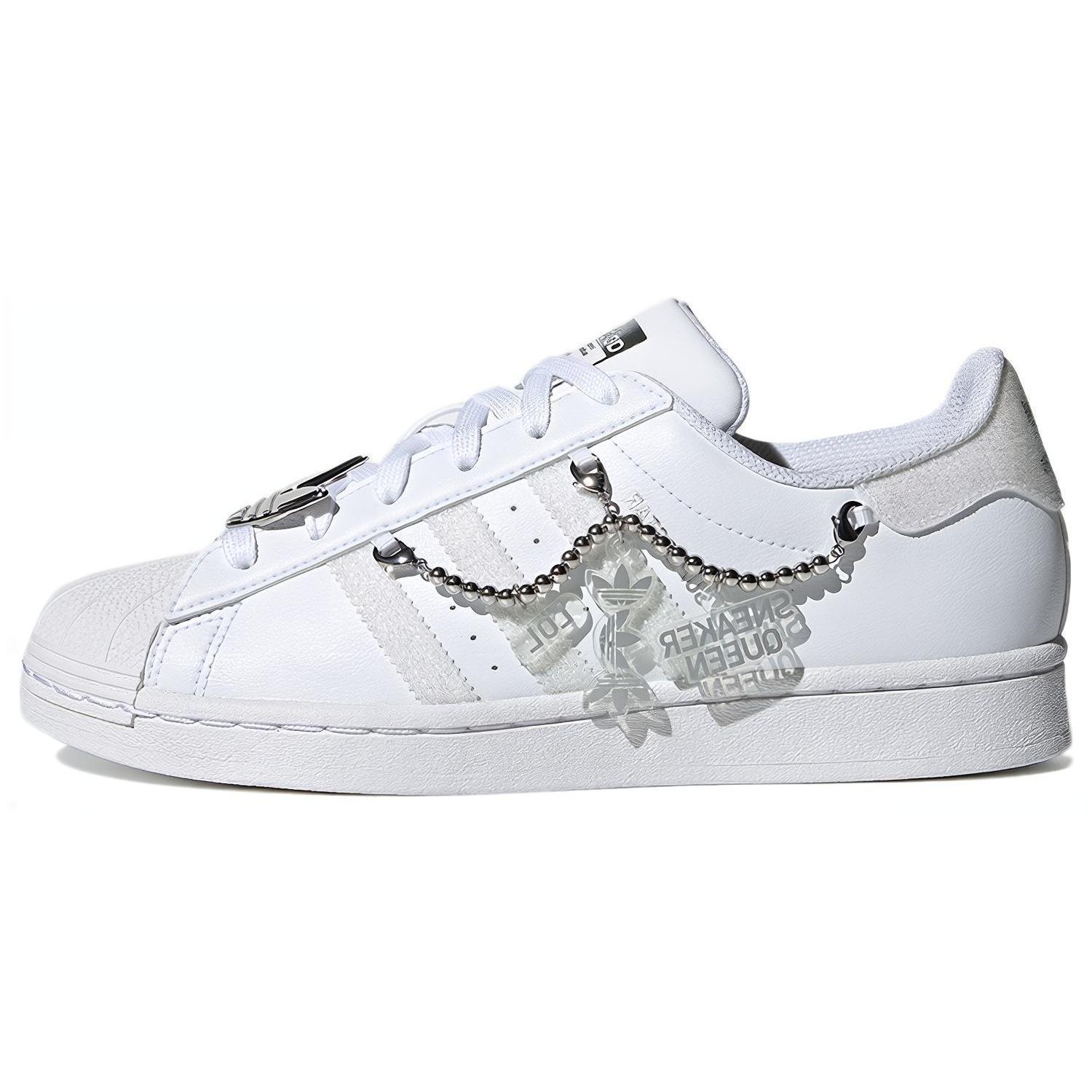 (WMNS) adidas originals Superstar For White/Silver/Grey Women s GZ8404 EU 36