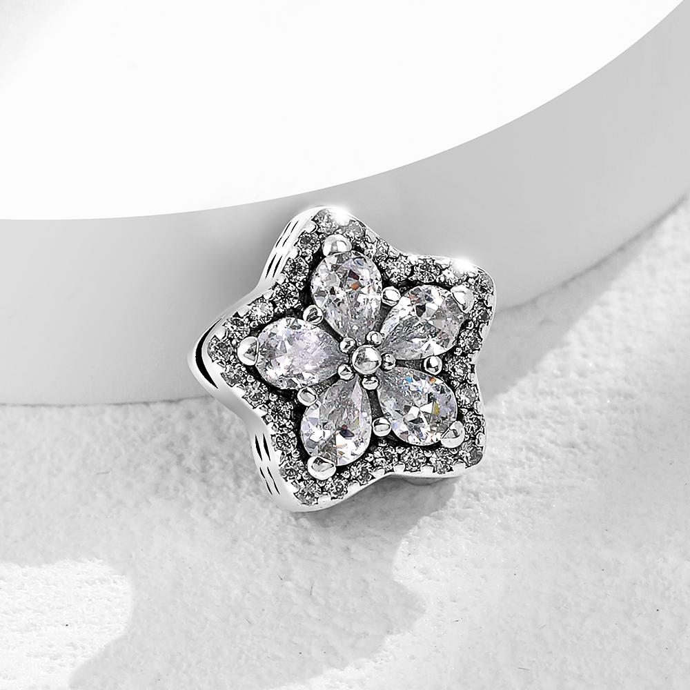 New European Springs Charm Flower Bee Bike Pendant Bead Fit Original Bracelet DIY Women Jewelry Gift 925 Silver