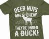 Men's Funny Deer Nuts Are Cheap Humor Shirt Birthday Gifts Hunting Hunter Papa Grandpa Dad Shirts