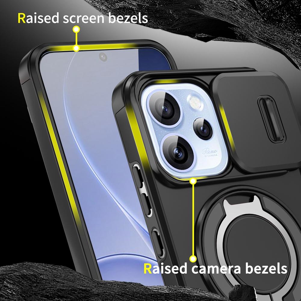 Shockproof Armor Ring Holder Case For OPPO Reno 15 15C 15F Reno15 Pro 5G For Magsafe Magnetic Wireless Charging Cover