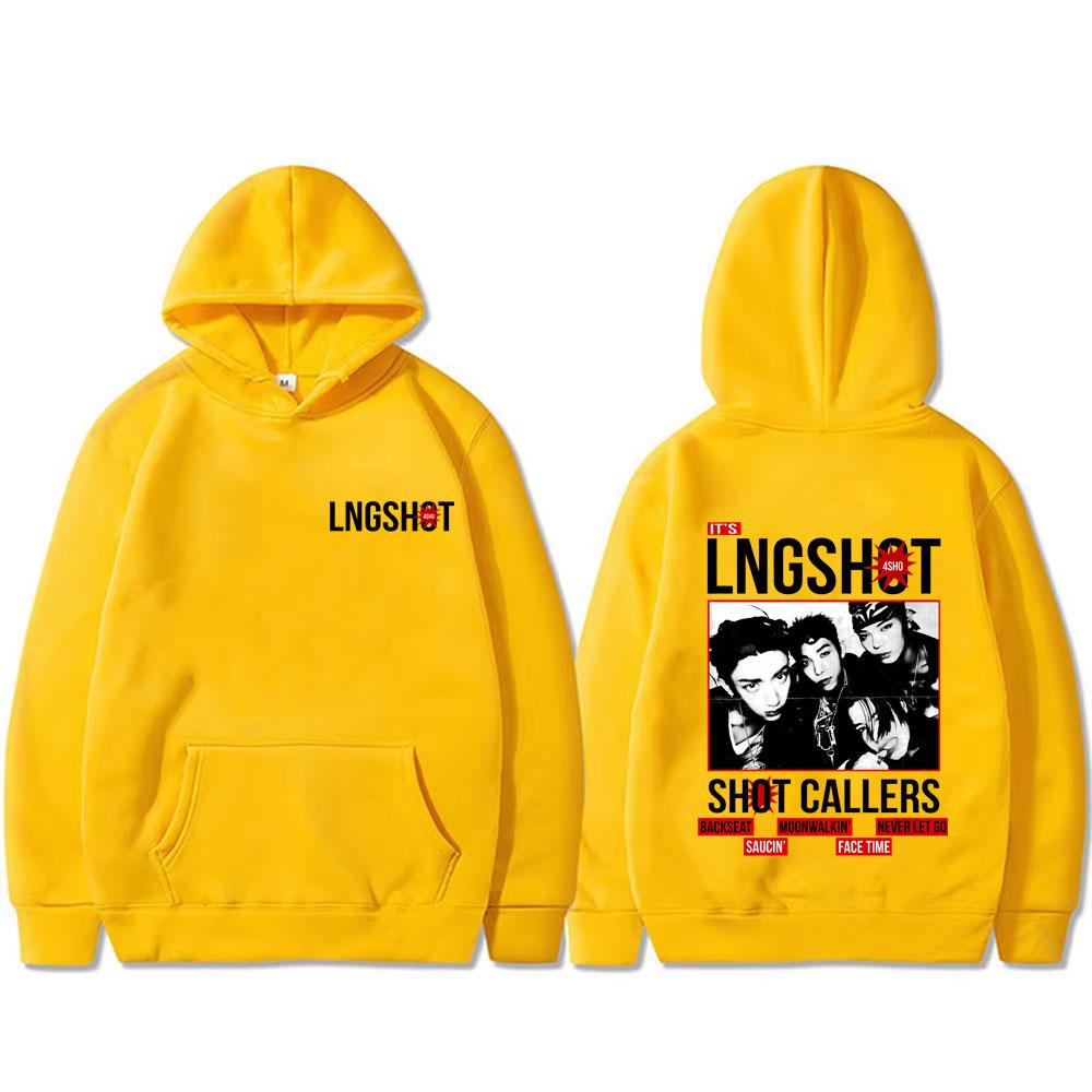 Korean Band Lngshot Shot Callers Album 2026 Hoodie Unisex Kpop Fashion Trend Hooded Sweatshirt Male Vintage Oversized Hoodies
