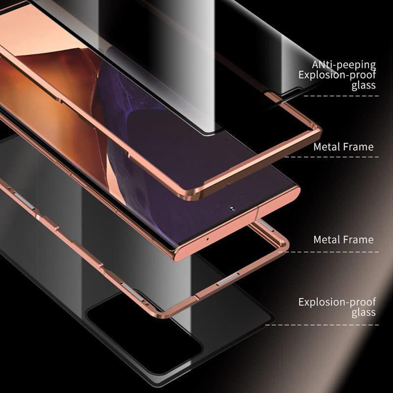 Potrivit pentru Samsung S25ultra Anti-peeping Magneto Husă Telefon Mobil S24FE All Inclusive Sticlă Magnetic Metal Husă Protectoare