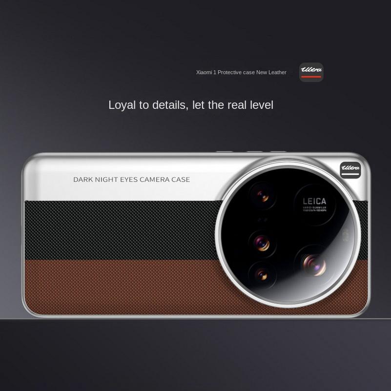 

Dual-color Leather Patterned Lens Heightened Camera Phone Case For Xiaomi 15 Ultra Mi 15 Pro Mi 14 ultra 13 Ultra Slim Cover xiaomi 15