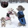 Winter Warmer Overall - Dicke Jacke mit kapuzenähnlichem Kragen, Verstellbarer Schnallenverschluss Kleine Mittlere Hunde Reflektierende Kleidung