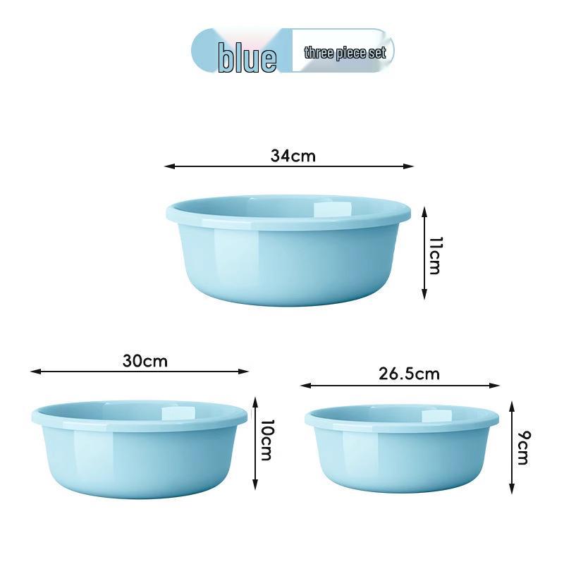 Large Durable Multi-Purpose Plastic Wash Basin for Dorms and Babies