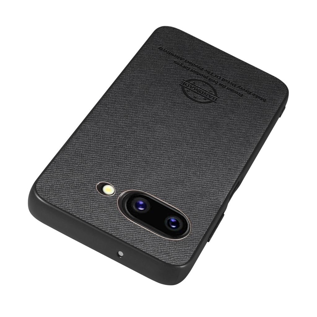 For Google Pixel 9a Leather Phone Back Cover with Cloth Texture