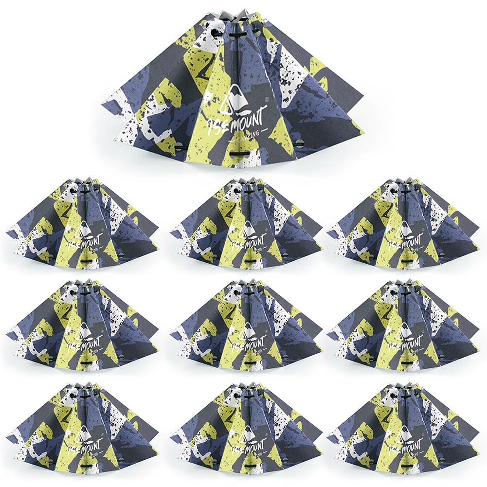 

10PCS Outdoor Umbrella Lampshade Foldable Camping Light Shade Kraft Paper Hanging Lantern Cover for Camp Lamp