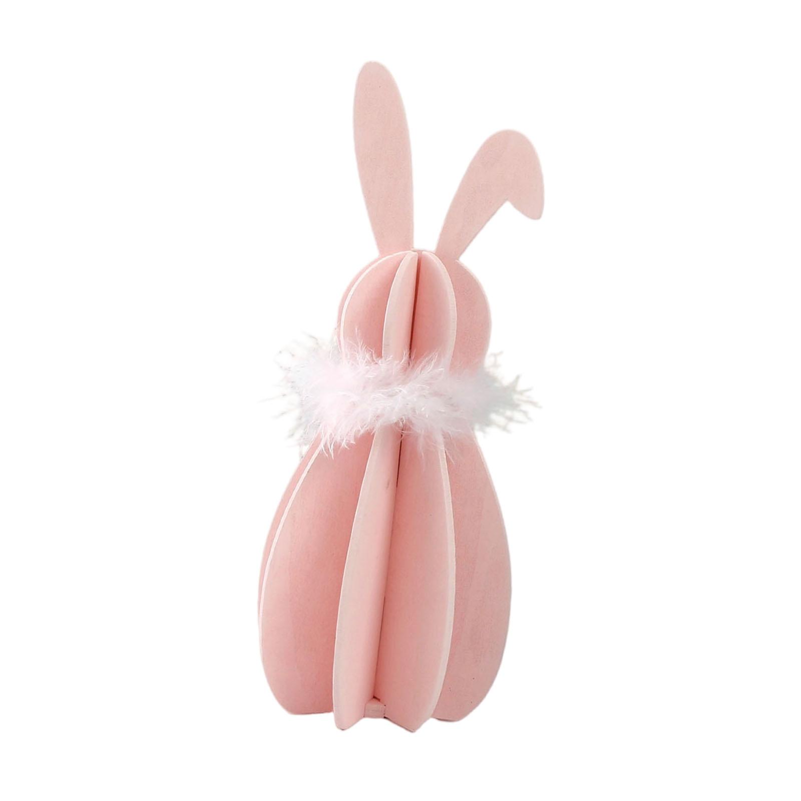 

Easter Bunny Decoration Easter Bunny Wooden Sign Novelty Freestanding Sturdy Detachable Table Centerpiece for Home Entrance рожевий