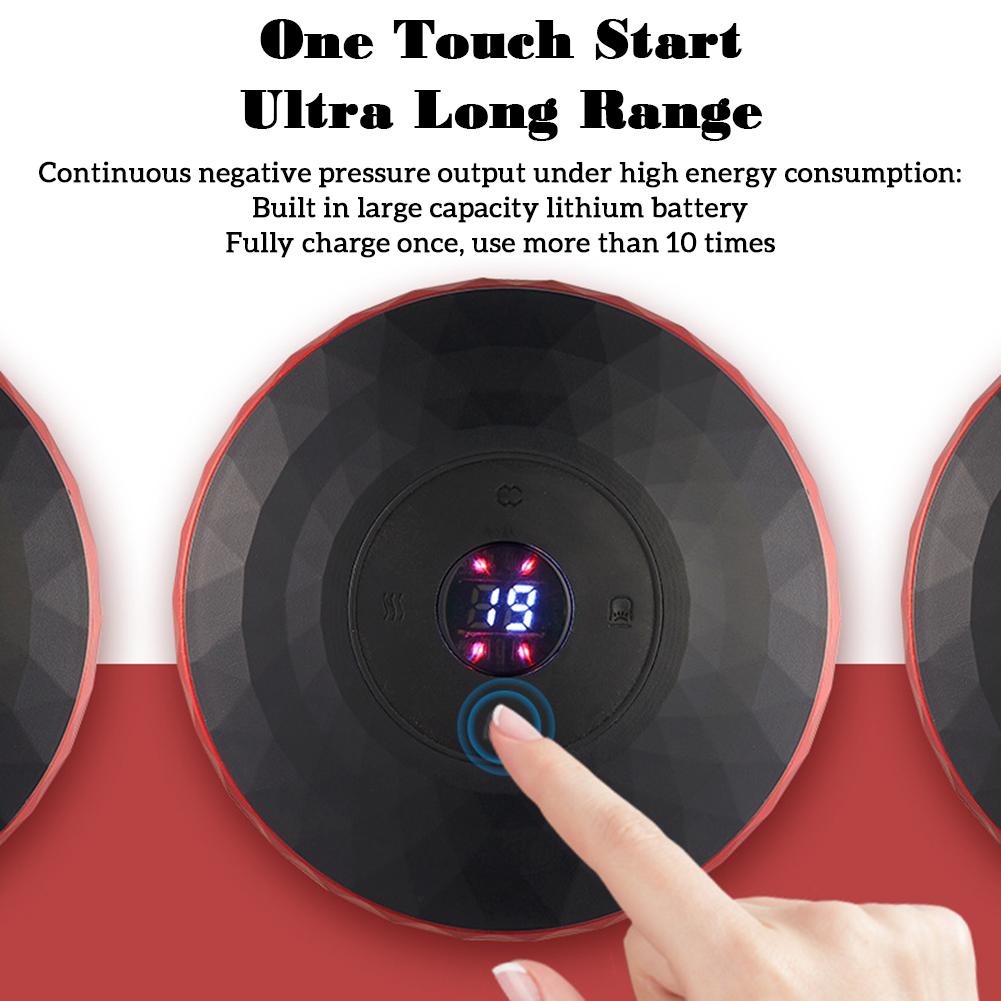 6/12 Modes Electric Cupping Massage,Professional Vacuum Suction Therapy Massager for Body,Smart Multifunctional Heated Scraper