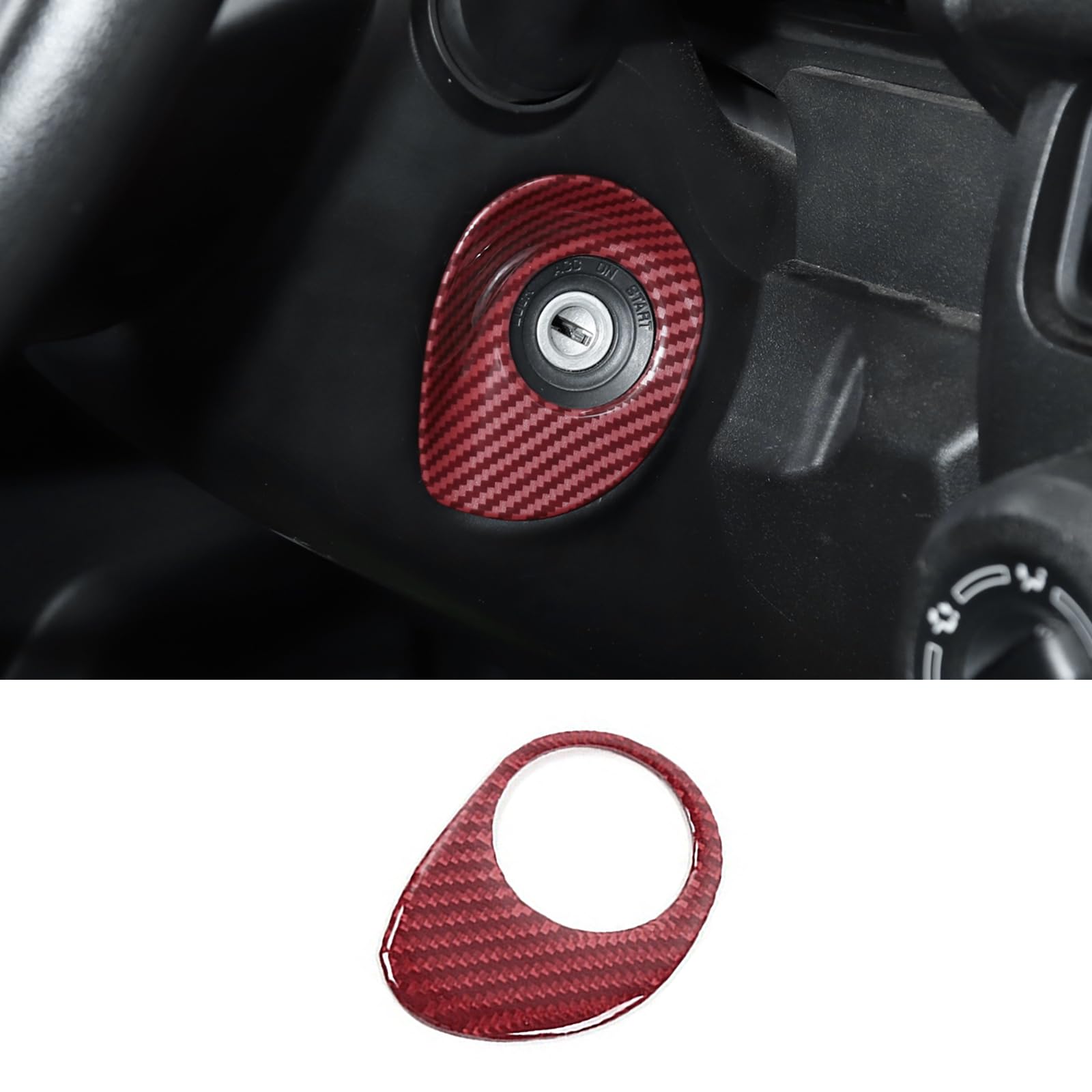 

ANTC Suzuki Jimny JB64/JB74 Interior Decoration, Keyhole Ignition Switch Decoration, Seal Protection, Cover, Jimny красный