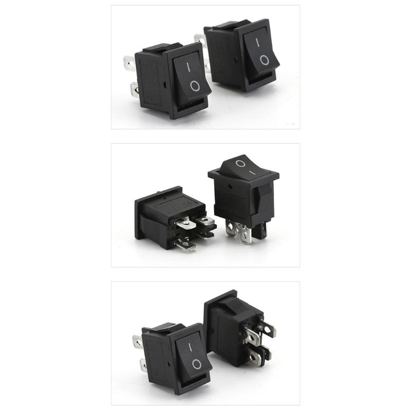2 Position 4 Pin High Power Rocker Button Switches LED Toggles Rocker Switches for Electric Cookers and Audios Systems