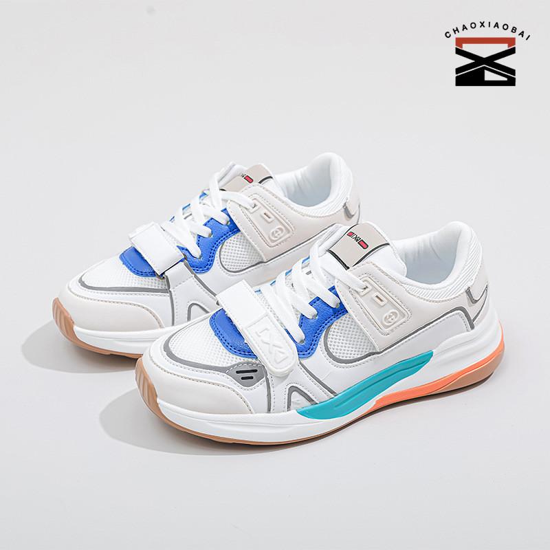 

CHAOXIAOBAI Новая спортивная обувь Женская Velcro Ретро Преппи Стиль Женская повседневная женская обувь