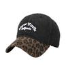 New York leopard print denim baseball cap women's face small soft top letter embroidered cap men's visor