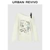 UR 2026 Spring Women's Printed Asymmetric Knit Top