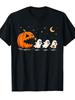 Unisex T-shirt Funny Pumpkin Chasing Trendy Halloween Spooky Autumn T-Shirt