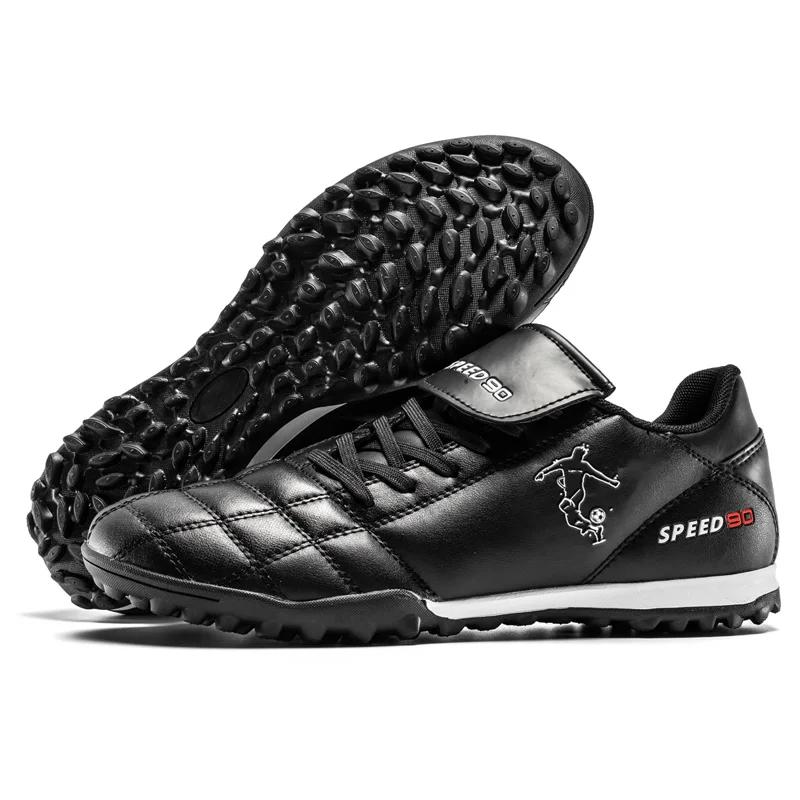 Professional football shoes quality flat bottom anti slip training shoes ultra light children's and adult football sports shoes