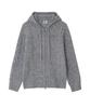 Lee Knit Zip-Up Hooded Cardigan Gray