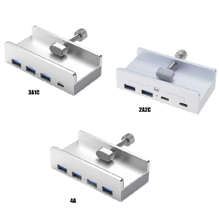 4-Port USB 3.0 Hub Type C USB Splitter Adapter Clip type Multi Port Splitter with 5Gbps Fast Speed Data Transmission
