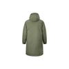 Li Ning CF Adventure Series Casual Solid Color Hooded Water-Resistant Loose Long Down Jacket Unisex Outerwear Muddy-Olive-Green AYMT279-2