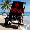 Custom Name Personalized Bring Me the Horizon Print Beach Towel, for Trip Camping Beach Party Home Decor, Birthday Gift for Family & Friends